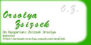 orsolya zsizsek business card